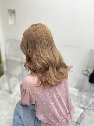 ロング カラー 色落ち綺麗🩰ハイ トーン🎀RINKAのヘアスタイル