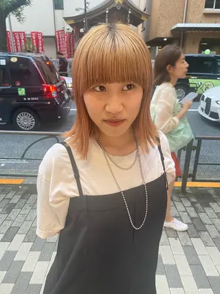 ミディアム パーマ美容師 hanaのヘアスタイル