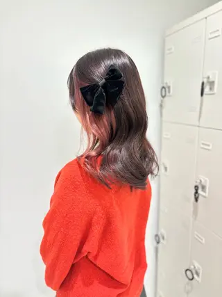 セミロング カラー 韓流トレンドヘア 🎀RINAKO🎀のヘアスタイル