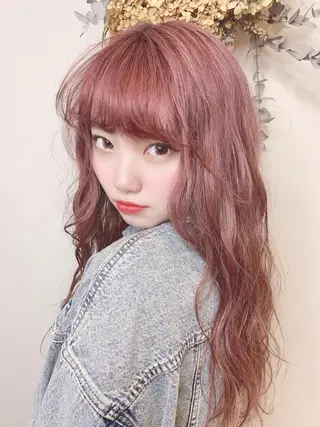 ロング カラー 博多/Blue 💎松藤 莉奈のヘアスタイル
