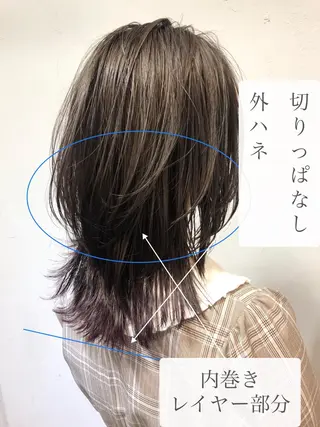 ミディアム 千葉 郁也のヘアスタイル