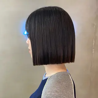 ショート パーマ レイヤーボブ縮毛矯正 韓国RINAのヘアスタイル