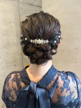 ミディアム ヘアアレンジ はやしほのか｜ マンツーマン美容師のヘアスタイル