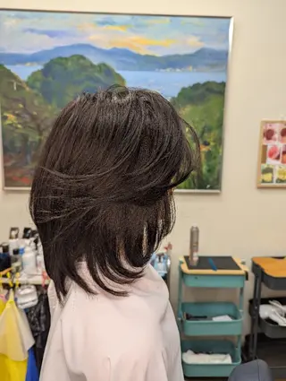 ミディアム 早坂 繁喜のヘアスタイル