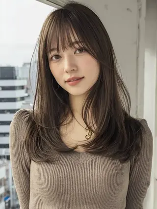 ロング 透明感/似合わせ/ 村田七夕のヘアスタイル