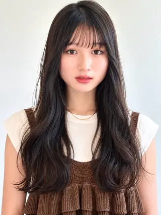ロング カラー パーマ kazuki【顔周り ×レイヤーカット】のヘアスタイル