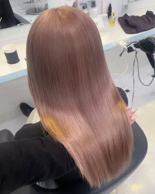 セミロング カラー 【美髪矯正/絹髪】 🎀hinano🎀のヘアスタイル