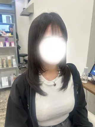 セミロング カット¥1100 ✂️MIUのヘアスタイル