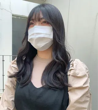ミディアム カラー 透明感カラー✂︎ /縮毛矯正/YUKAのヘアスタイル