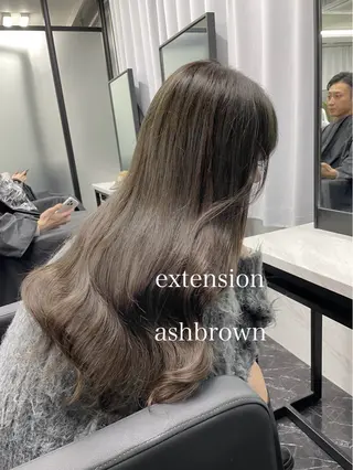 ロング カラー エクステ🩵ブリーチ 韓国ヘア🩵KAEのヘアスタイル