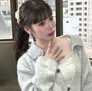 セミロング 西尾 彩那のヘアスタイル