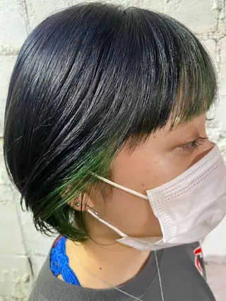 ショート カラー 【韓国レイヤー特化 ハッシュカット】のヘアスタイル