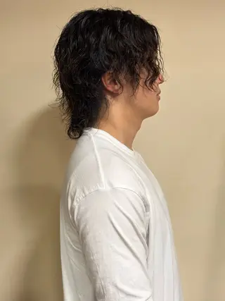 ミディアム パーマ メンズ 浅岡 昭汰のヘアスタイル