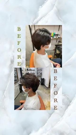 ショート メンズ 勝河 怜楊のヘアスタイル