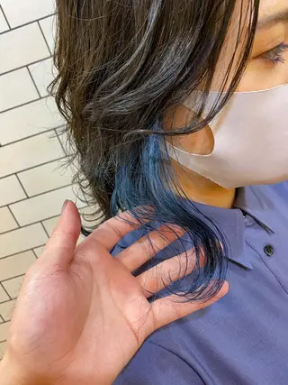 ミディアム カラー TAI透明カラー 柔らかい縮毛矯正のヘアスタイル