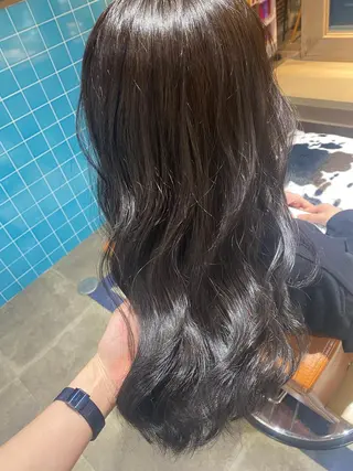 ミディアム カラー ヘアアレンジ 🟣メンズパーマ 川端 永遠🟣のヘアスタイル