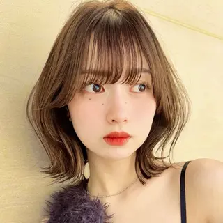 ミディアム パーマ レイヤー|縮毛矯正 |韓国ボブ|岡田洸太のヘアスタイル