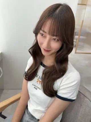 ロング カラー 🍓韓国ヘア レイヤ ーカット🍓笠原 葵のヘアスタイル