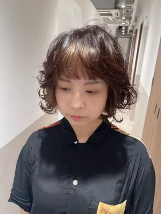 ショート カラー パーマ 🍀ナガヤマ ヒデアキ🍀のヘアスタイル