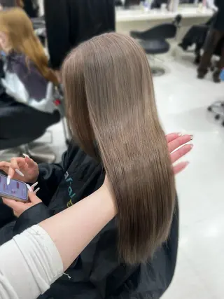 ロング カラー ヘアアレンジ 韓国レイヤー&ピンク 艶髪🩶maikoのヘアスタイル