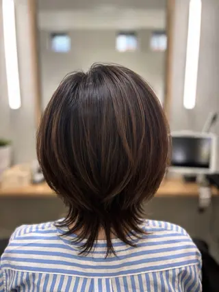 ミディアム 白鳥 正孝のヘアスタイル