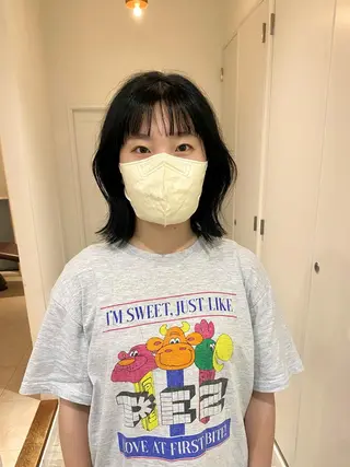ミディアム カラー ショート& パーマ　坂本のヘアスタイル