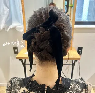 ヘアアレンジ 暖色カラー🪷 オタク美容師🎶のヘアスタイル