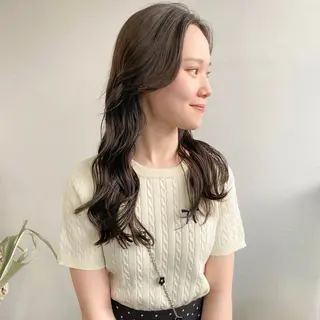 ロング カラー 艶カラー⁑ナチュラル ⁑中屋恵美🍃のヘアスタイル
