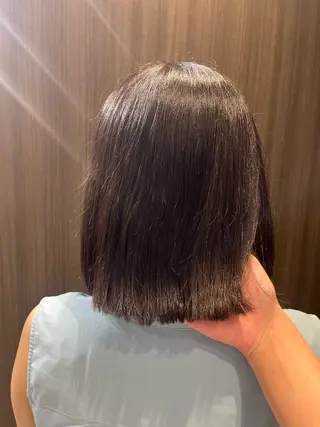 ミディアム 縮毛矯正/暖色系 /徳田真緒のヘアスタイル