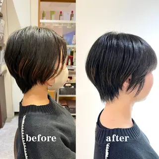 ショート レイヤー/似合わせ カット横川夕華🫧のヘアスタイル