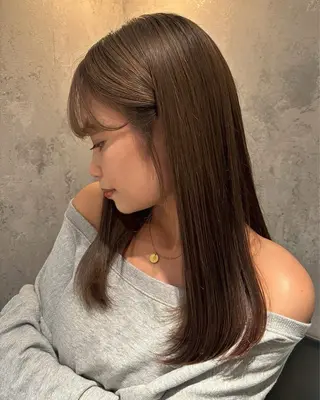 セミロング カラー 🪐海外hair/パ ーマ/暖色/ミミ🌼のヘアスタイル