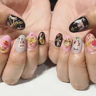 ネイル 渋谷／チップ長さ出し 👑アプレgel-xのネイルデザイン