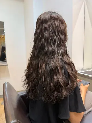 ロング 🌿朝5分でお洒落 パーマスタイル🌿のヘアスタイル