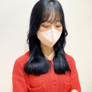 ロング カラー 外国人対応 佐久間のヘアスタイル