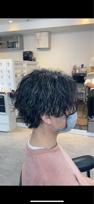 ショート カラー パーマ メンズ dot.グループ指名 No.1橋本滉太のヘアスタイル