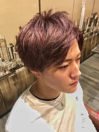 セミロング カラー メンズ メンズヘア特化 崎田 成人のヘアスタイル