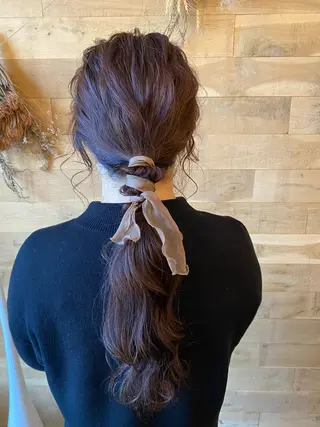 ロング カラー ヘアアレンジ 🌼 アユカのヘアスタイル