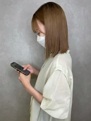ミディアム カラー coco♡ 韓国hairのヘアスタイル