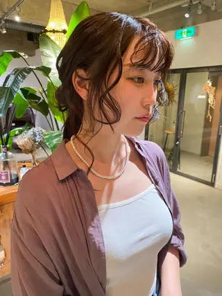 ロング カラー 聖 来のヘアスタイル