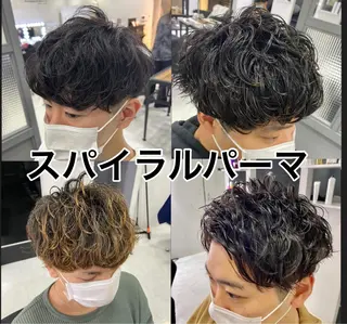ショート カラー パーマ ヘアアレンジ メンズ 🔥メンズパーマ 特化 渡辺一翔のヘアスタイル