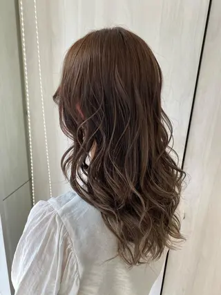 セミロング カラー ヘアアレンジ 松井 敬太郎のヘアスタイル