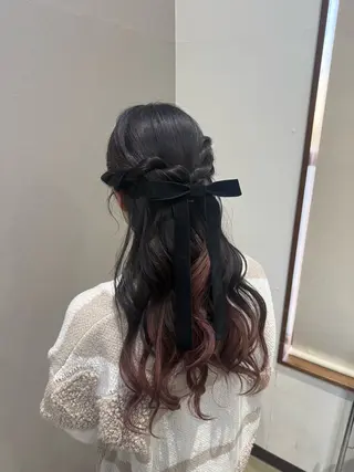ロング 上田 美月のヘアスタイル