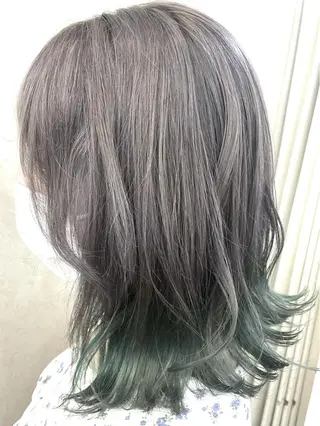 ミディアム カラー パーマ ヘアアレンジ メンズ 🦋高瀬寛菜🦋 韓国レイヤーのヘアスタイル