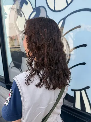 セミロング 🌿朝5分でお洒落 パーマスタイル🌿のヘアスタイル