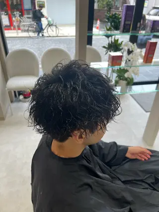 パーマ メンズ SENA 再現性 パーマと縮毛矯正のヘアスタイル