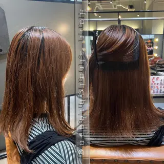 セミロング 髪質改善ストレート Kantaのヘアスタイル