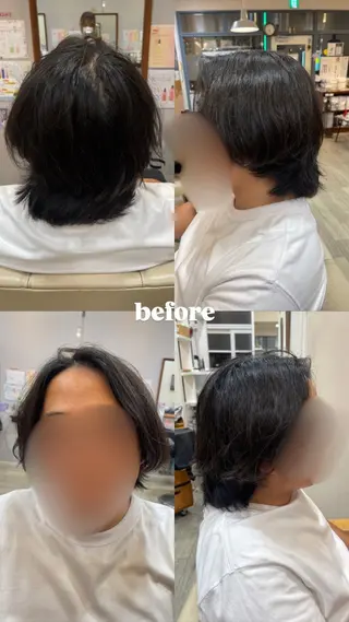 セミロング メンズ オオキ カナ♡のヘアスタイル