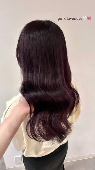 セミロング 表参道/ピンク♡ 盛れる顔周り♡amiのヘアスタイル