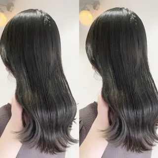 セミロング カラー み うのヘアスタイル