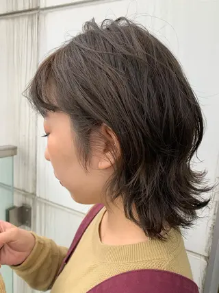 ミディアム カラー satsuki レイヤー・暖色のヘアスタイル
